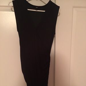 V-neck, ruched, wrap style dress